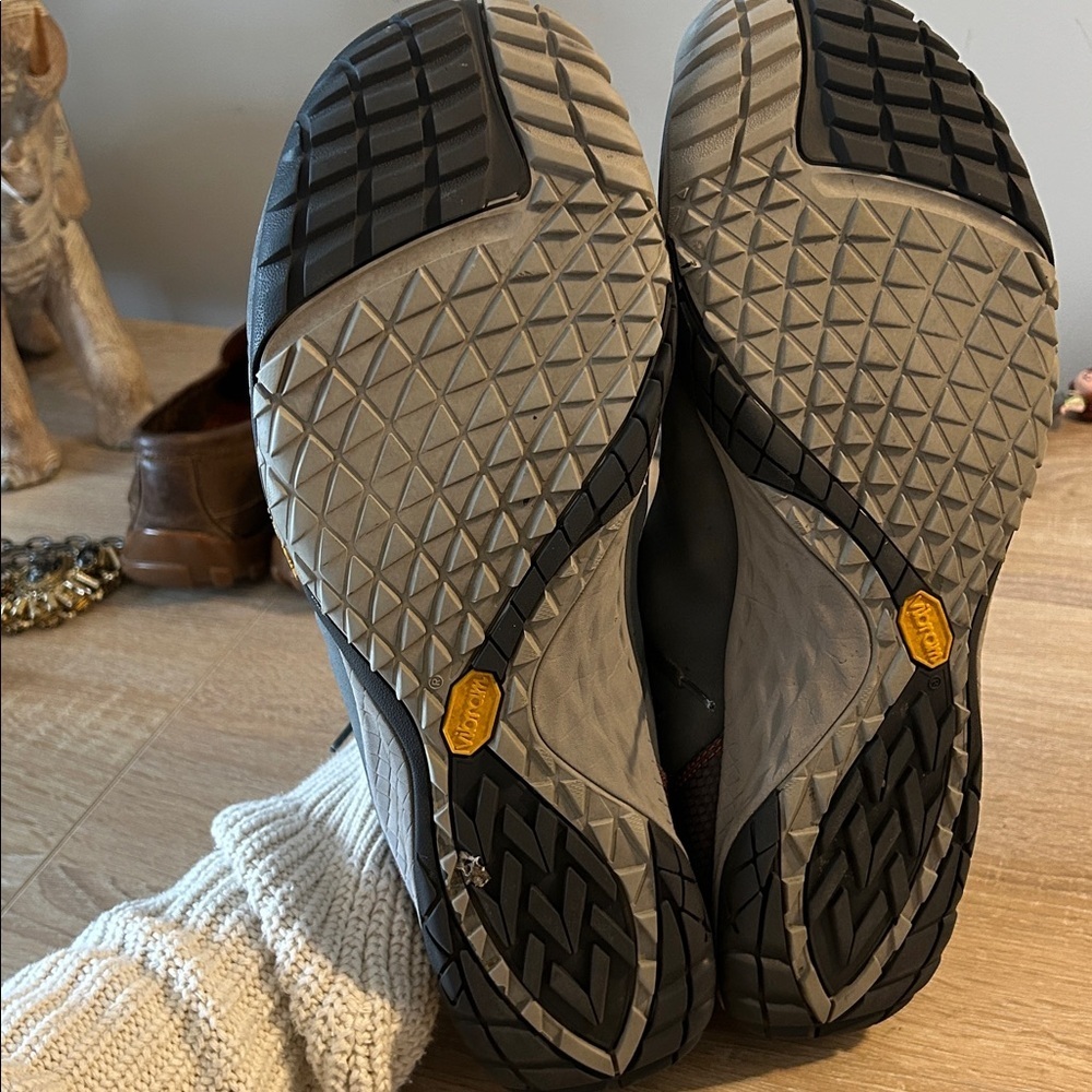 Merrell Parkway Emboss Lace Up Barefoot Vibram Sneakers in Castlerock Gray - 15 - Picture 8 of 10